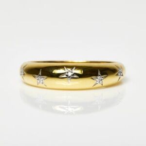 Tarnished Carrie Elizabeth chunky star diamond band